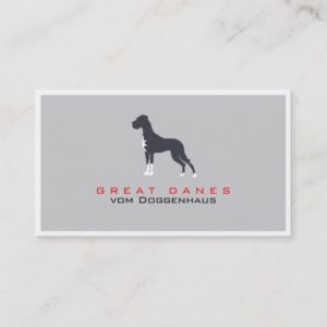 Professional Great Dane Business Card