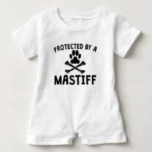 Protected By A Mastiff Baby Romper