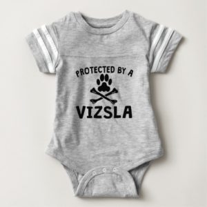 Protected By A Vizsla Baby Bodysuit