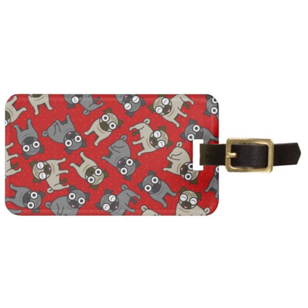 Pug-a-Dot (Red) Bag Tag