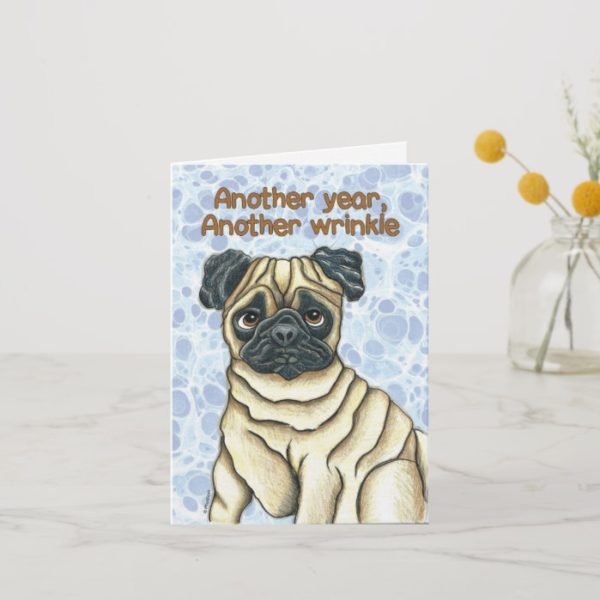 Pug Birthday Card