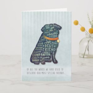 Pug Dog Sympathy Card - Of All The Words