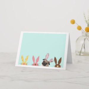 Pug Easter Card