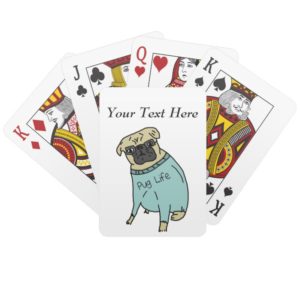 Pug Life - Funny Dog In A Sweater Playing Cards
