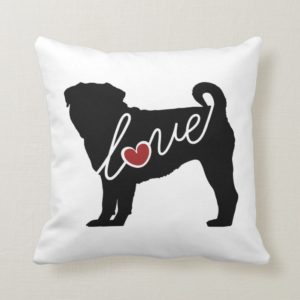 Pug Love Throw Pillow