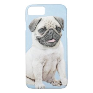 Pug Painting - Cute Original Dog Art Case-Mate iPhone Case