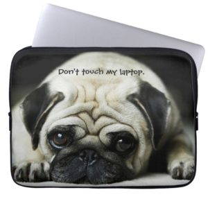 Pug Puppy Dog Water Resistant 13" Laptop Sleeve