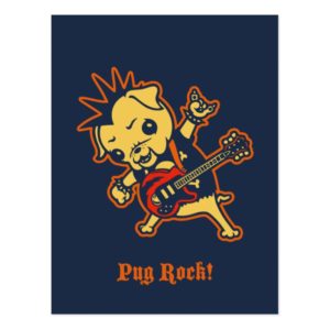 Pug Rock -color Postcard