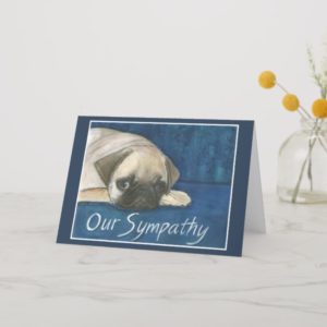 Pug Sympathy Card