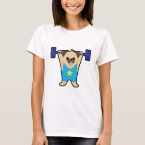 Pug Weight Lifting Funny Dog Lover Workout Fitness T-Shirt
