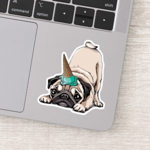 Puppy Pugs | Aspiring Unicorn Pattern Sticker