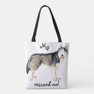 Rescue Husky Tote Bag
