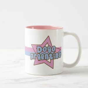 Retro Star Dogo Argentino Two-Tone Coffee Mug