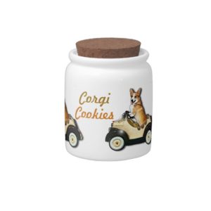 Rudy Roadster - Corgi Cookies Candy Jar