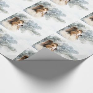 Sable Sheltie Christmas Wrapping Paper