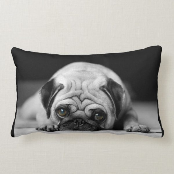 Sad Pug Lumbar Pillow