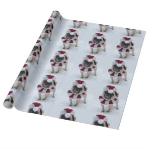 Santa Pug Wrapping Paper