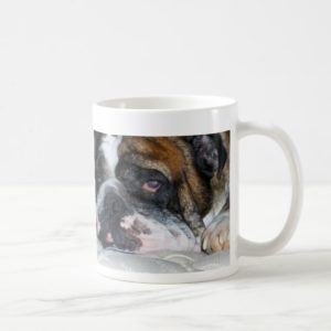Sassydog sleepy English Bulldog mug