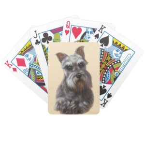Schnauzer Dog Playing Cards