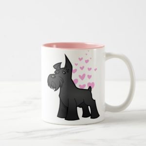 Schnauzer Love (black) Two-Tone Coffee Mug