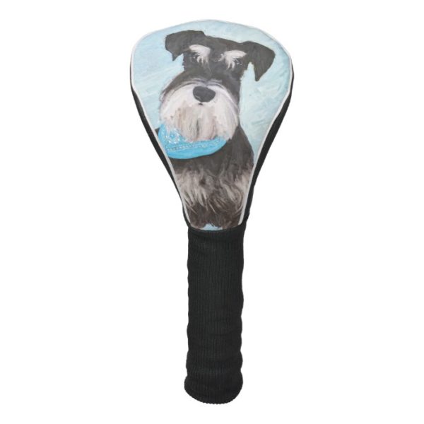 Schnauzer (Miniature) Painting - Cute Original Dog Golf Head Cover