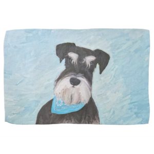 Schnauzer (Miniature) Painting - Cute Original Dog Kitchen Towel