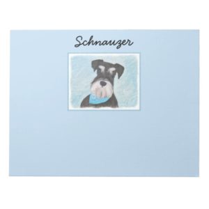 Schnauzer (Miniature) Painting - Cute Original Dog Notepad