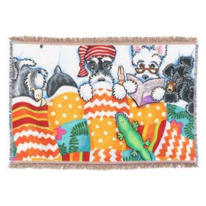 Schnauzers And Snoozes Throw Blanket