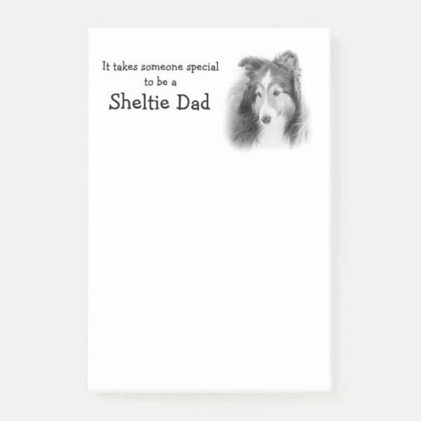 Sheltie Dad Post It Notes