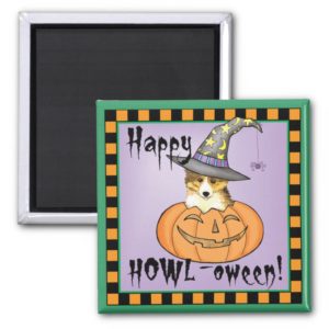 Sheltie Halloween Magnet