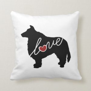 Sheltie (Shetland Sheepdog) Love Throw Pillow