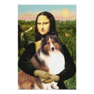 Shetland Sheepdog 7b - Mona Lisa Poster