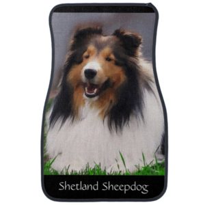 Shetland Sheepdog Art Car Mat