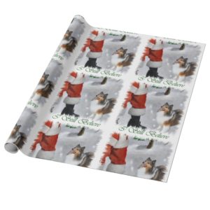 Shetland Sheepdog Believe Christmas Wrapping Paper