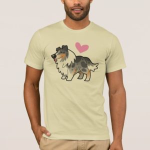 Shetland Sheepdog / Collie Love (blue merle) T-Shirt