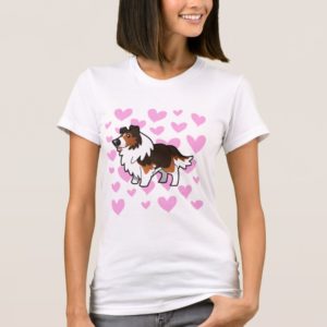Shetland Sheepdog / Collie Love (mahogany) T-Shirt