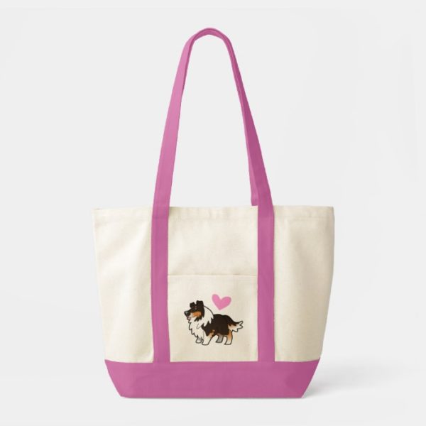 Shetland Sheepdog / Collie Love (tricolor) Tote Bag