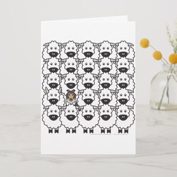 Shetland Sheepdog in the Sheep Card