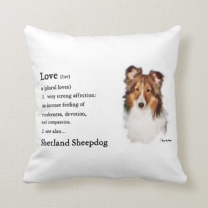 Shetland Sheepdog Sheltie Lovers Gifts Throw Pillow