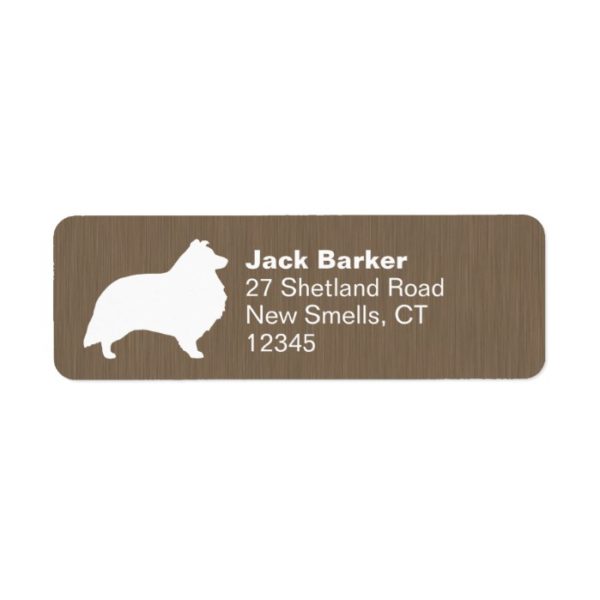 Shetland Sheepdog Silhouette Label