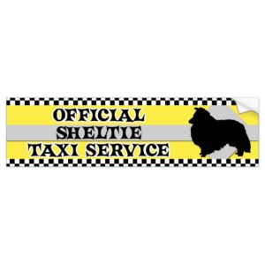 Shetland Sheepdog Taxi Service Bumper Sticker