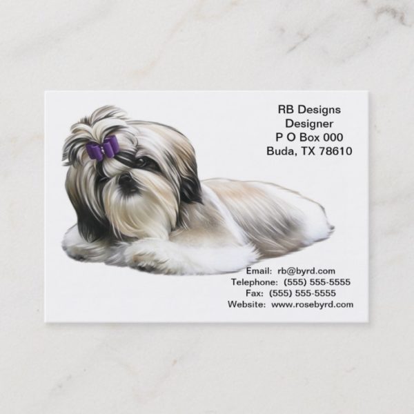 Shih Tzu Dog Business Cards
