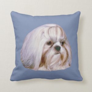 Shih Tzu Dog Customizable Throw Pillow