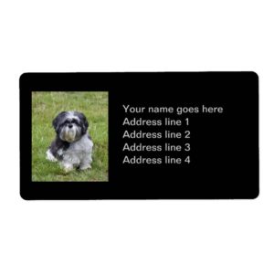 Shih Tzu dog personalized custom address labels