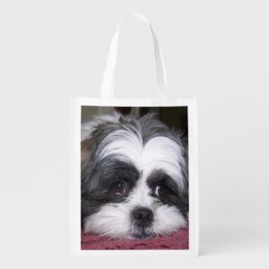 Shih Tzu Dog Reusable Grocery Bag