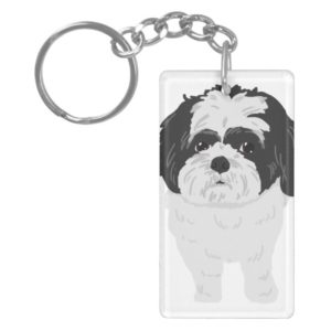 Shih-Tzu Keychain Front and Butt