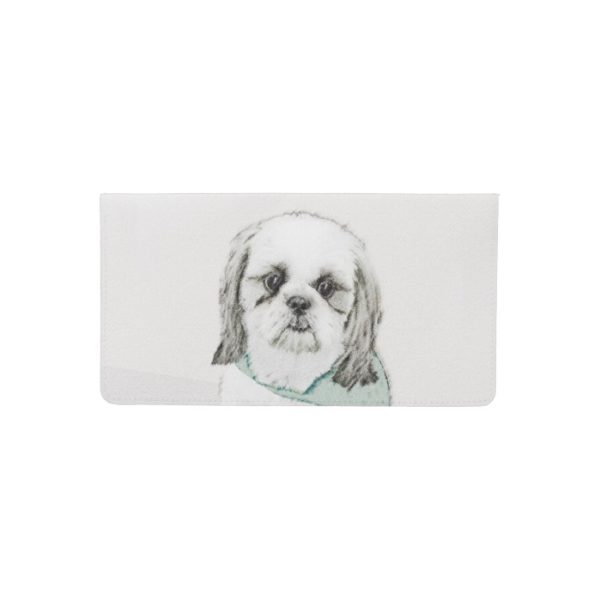 Shih Tzu Painting - Cute Original Dog Art Checkbook Cover