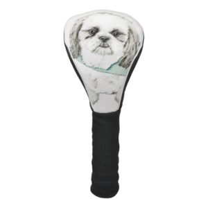 Shih Tzu Painting - Cute Original Dog Art Golf Head Cover