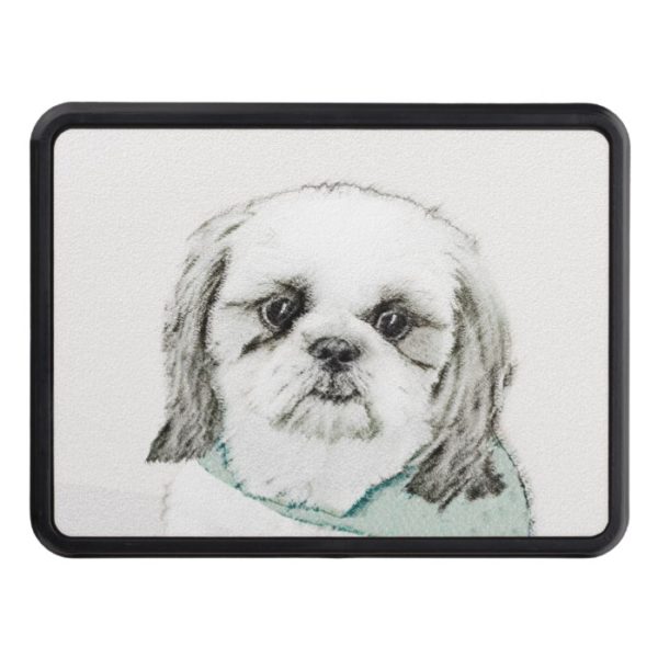 Shih Tzu Painting - Cute Original Dog Art Tow Hitch Cover