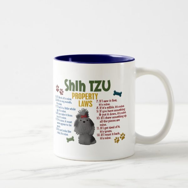 Shih Tzu Property Laws 4 Two-Tone Coffee Mug